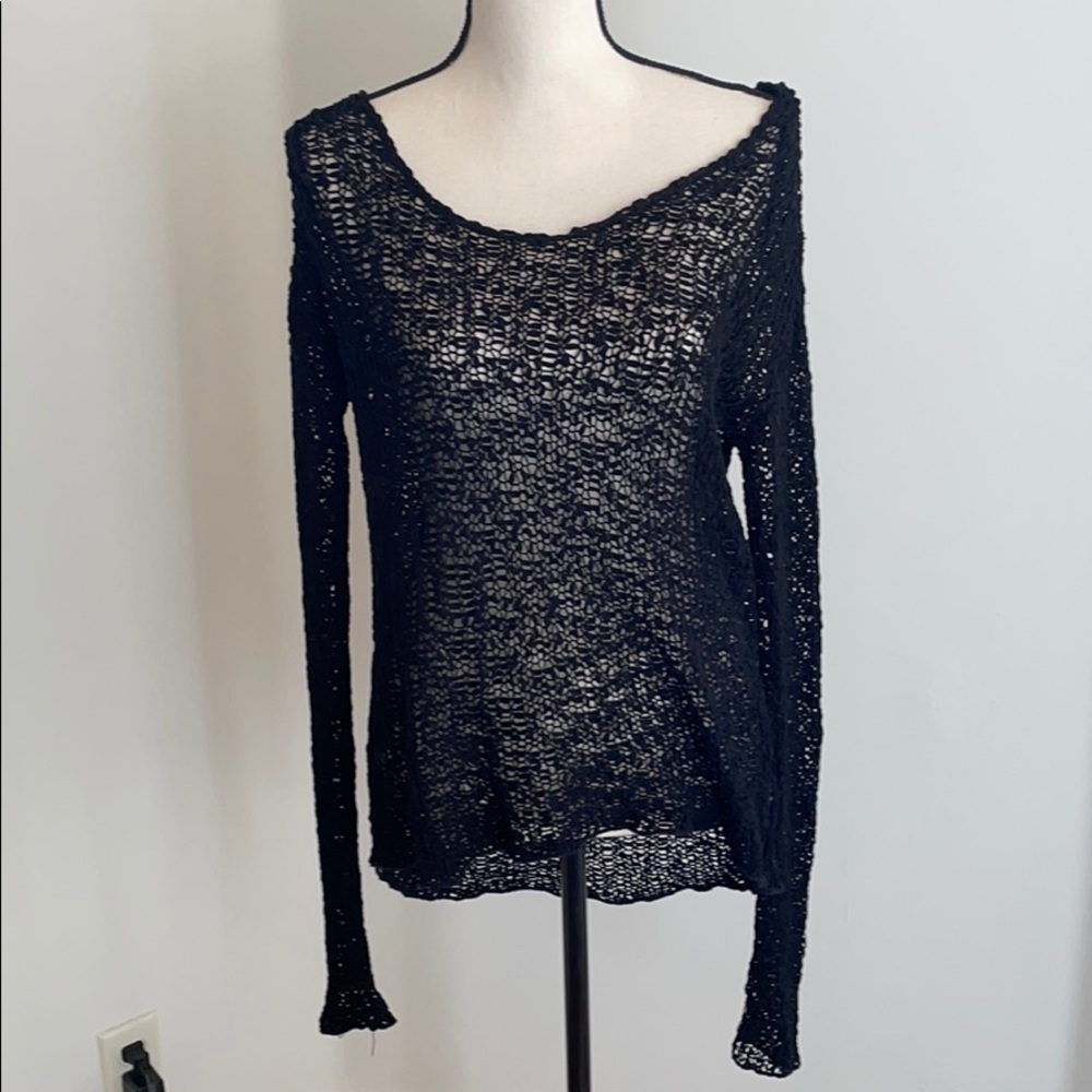 Helmut Lang open weave sweater